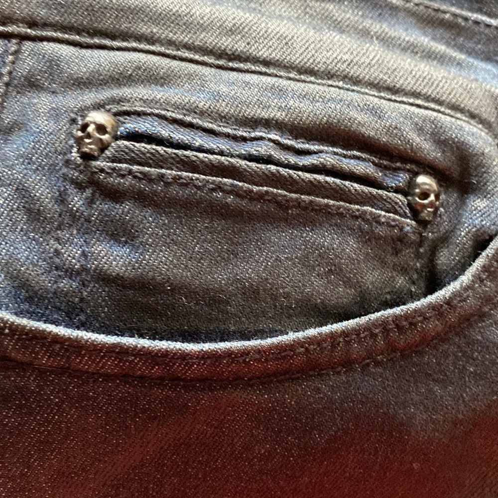 The Kooples Coated Leather Effect Cotton Stretch Jeans Never Used - Picture 10 of 16